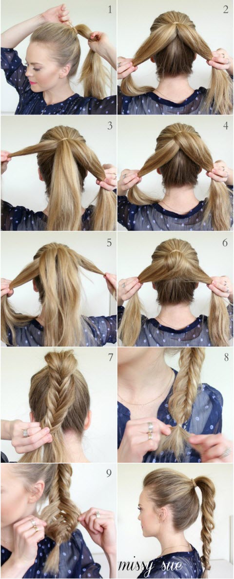 Photo lessons of easy hairstyles for every day