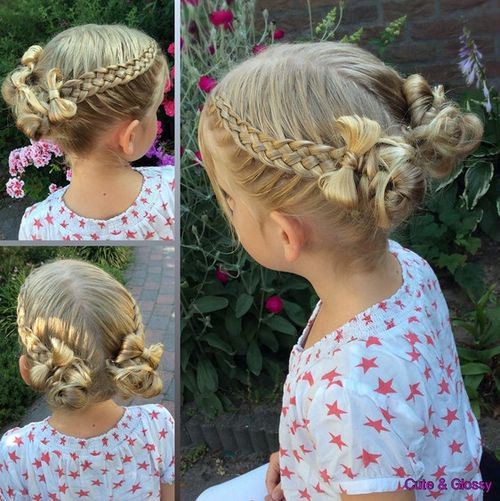 Hairstyles with bows and ribbons