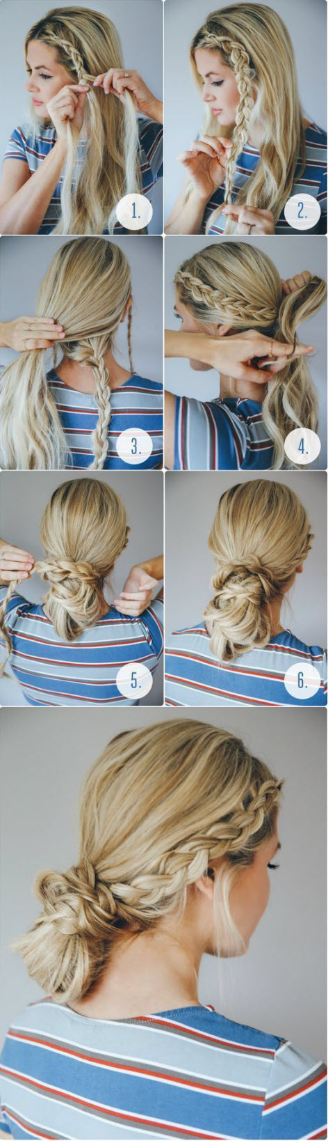 Weaving braids for long hair