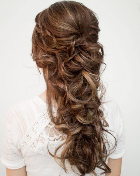 Peinados de novia para cabello suelto.