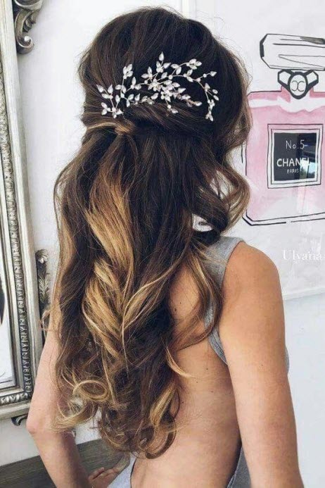 Peinados de novia para cabello suelto.