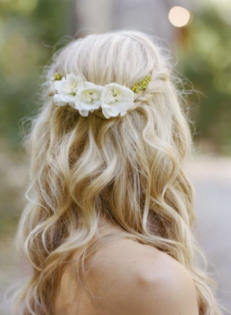 Wedding hairstyles with flowers
