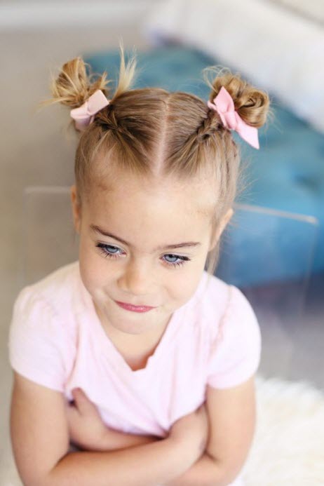Interesting hairstyles for the little ones