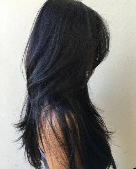 Cascada de corte de pelo para cabello largo
