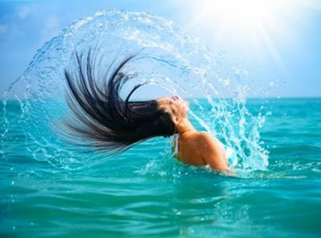 Cuidado del cabello en el mar