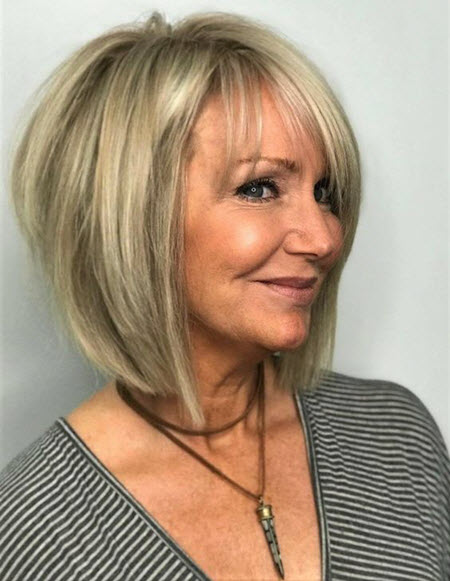Foto nuevos cortes de pelo para mujeres mayores de 50 años.